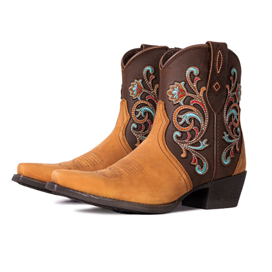 Montana West Women's Western Embroidered Cowgirl Boot- Multi