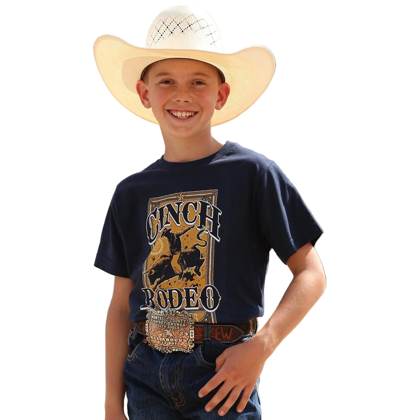 Cinch  Boy's Short Sleeve Tee Shirt - Navy