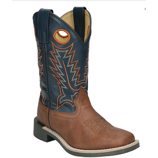 Smoky Mountain Boots Kid's El Paso Cowboy Boots-Brown/Blue - Irvine Tack & Western Wear