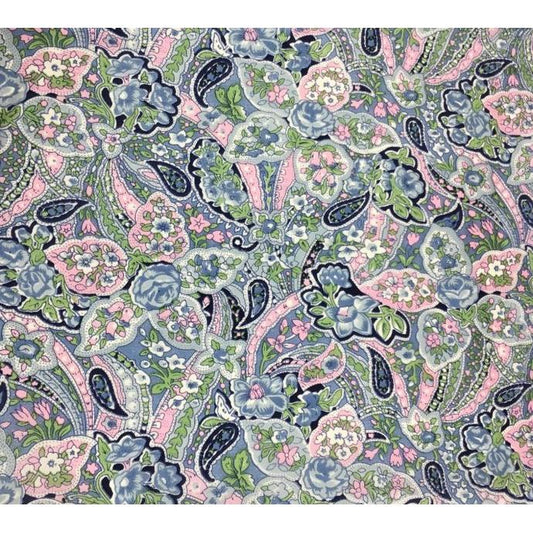 Wyoming Traders Frontier Paisley Calico Scarf- Blue