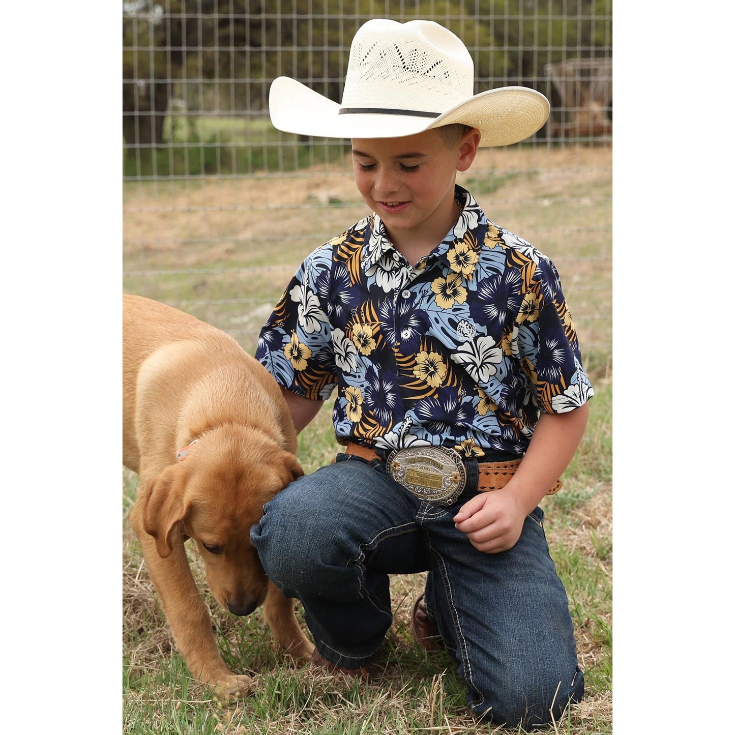 Cinch  Boy's Short Sleeve Western Shirt - Multi