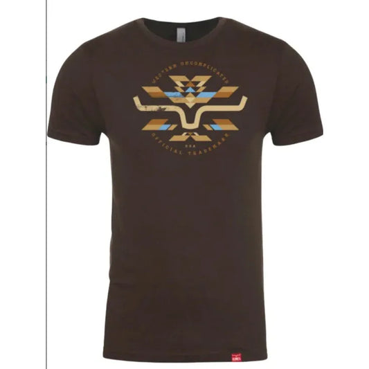 Kimes Men's Short Sleeve Circular Serape Tee Shirt- Multiple Colours