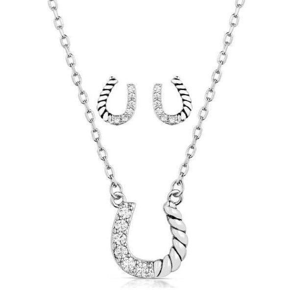 Montana Silversmiths Roping Luck Jewelry Set