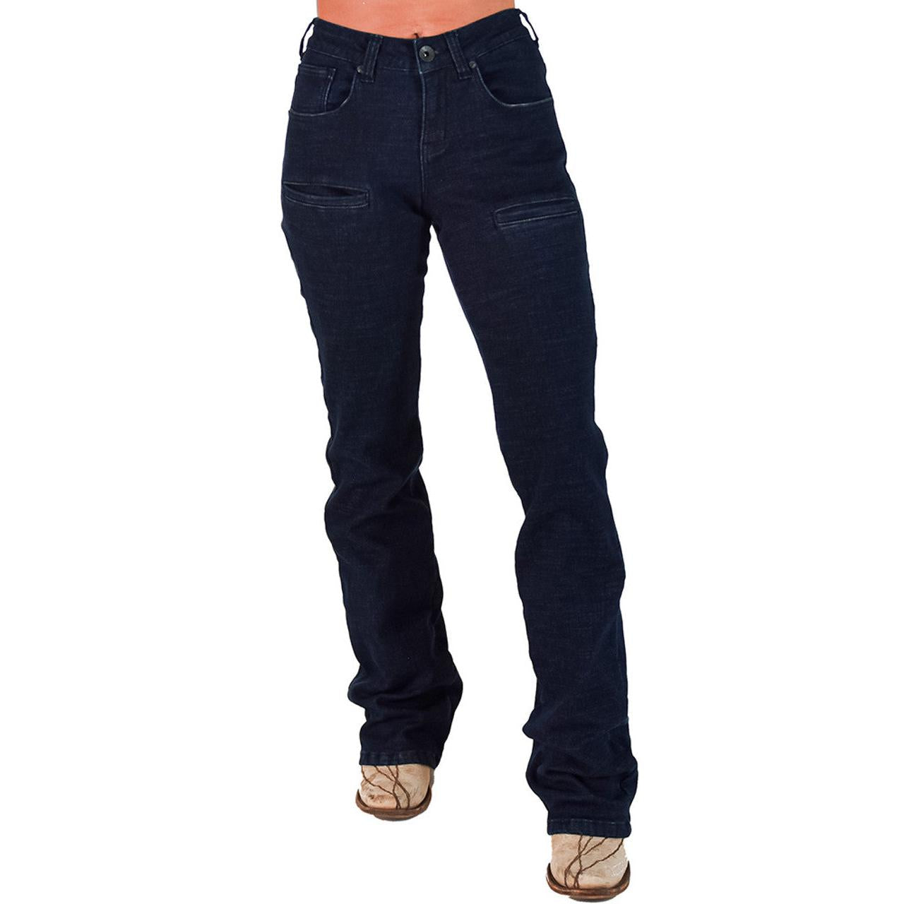 Cowgirl Tuff Women's Tuff Cowgirl Sport Winter Jeans - Dark Wash