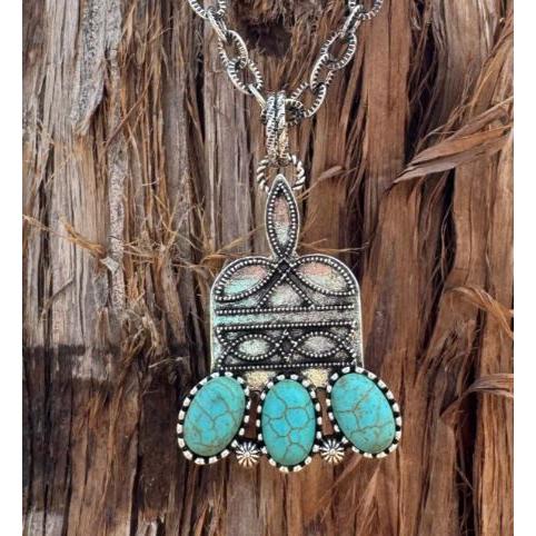 Sterling Kreek Stitched in Stone Necklace