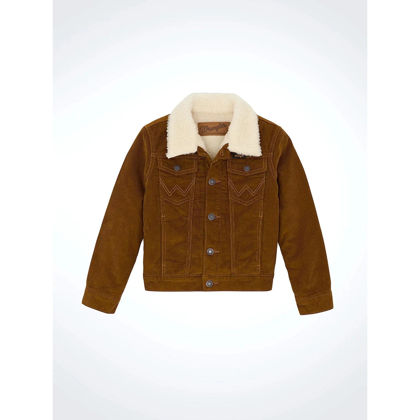 Wrangler Boy's Long Sleeve Sherpa Lined Corduroy Jacket- Monks Robe