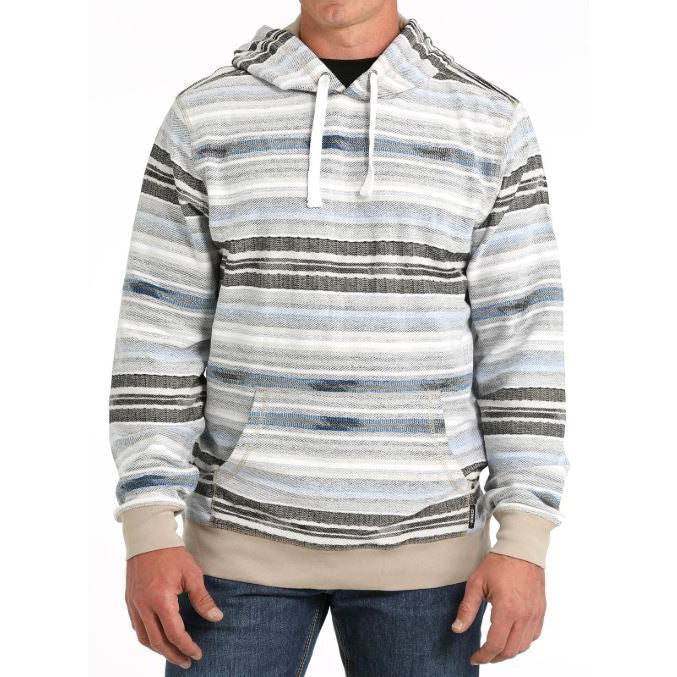 Cinch Men's Long Sleeve Stripe Hoodie - Multi