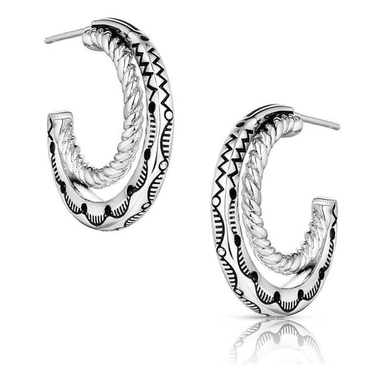 Montana Silversmiths Enchanted Soul  Hoop Earrings