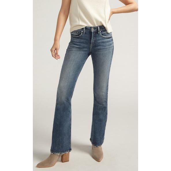 Silver Women's Suki Midrise Boot Cut Jeans - Indigo