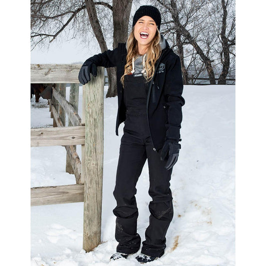 Cowgirl Tuff Women's Work Hard Play Hard Bibs II- Black
