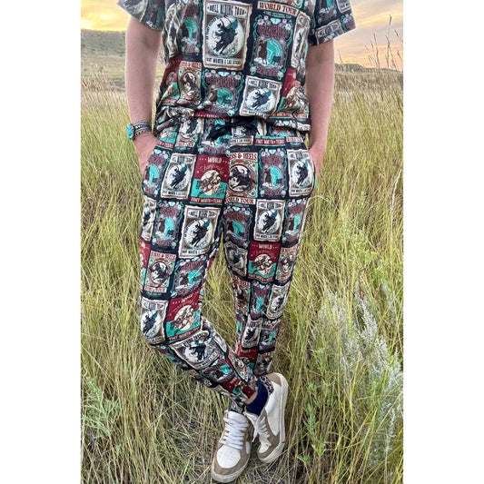 Sterling Kreek Women's Vintage Rodeo Joggers- Multi
