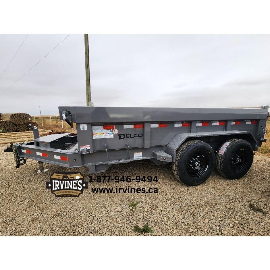 **RENTAL**  2026 Delco Dump Trailer - Grey