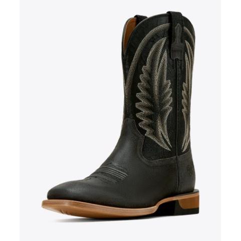 Ariat Men's Sidewinder Wide Square Toe Cowboy Boot- Grizzly Grey/Black