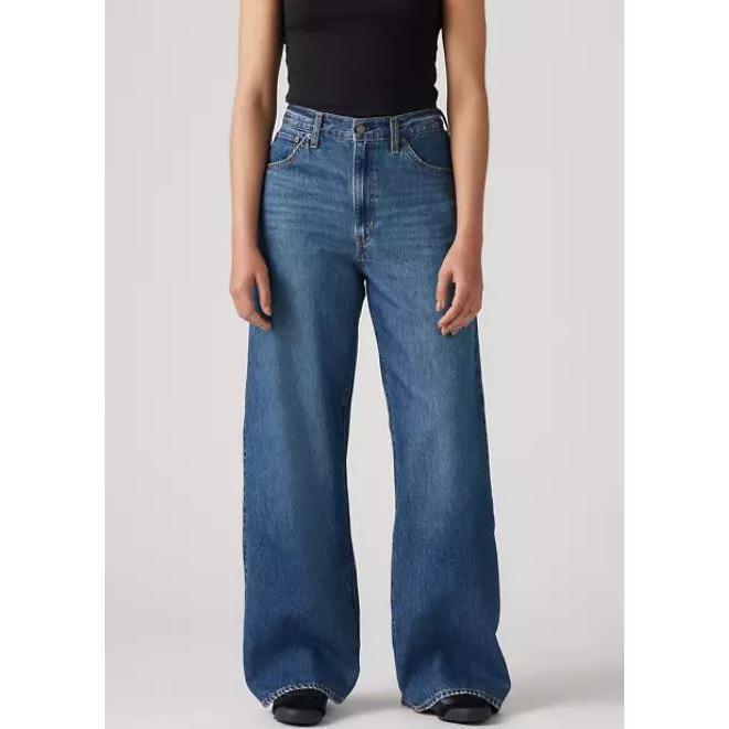 Levi Women's Cinch Baggy High Rise Chasing Dreams Jeans - Medium Wash