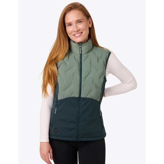 Fieldsheer Women's Aria Hybrid Vest-Sage/Olive