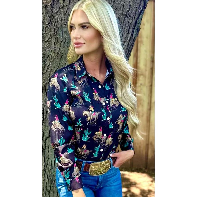 Sterling Kreek Women's Western Grit Long Sleeve Shirt-Multi