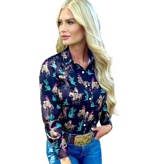 Sterling Kreek Women's Western Grit Long Sleeve Shirt - Multi