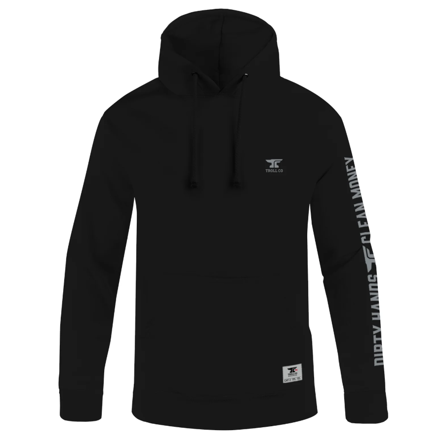 Troll Clothing Co Men's Anvil Hoodie- Black
