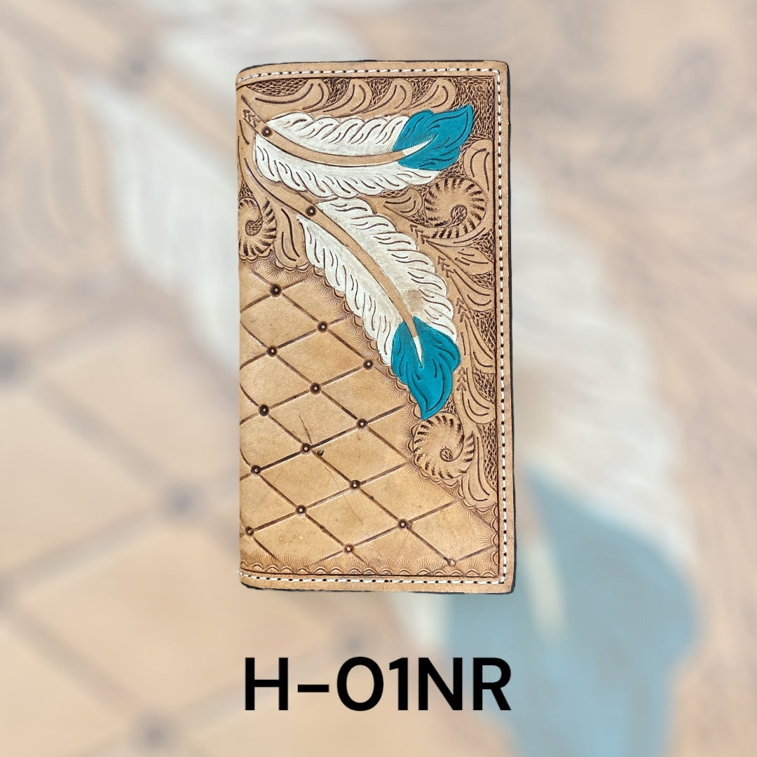 Ranger Belt Co. Feather Tooled Rodeo Wallet
