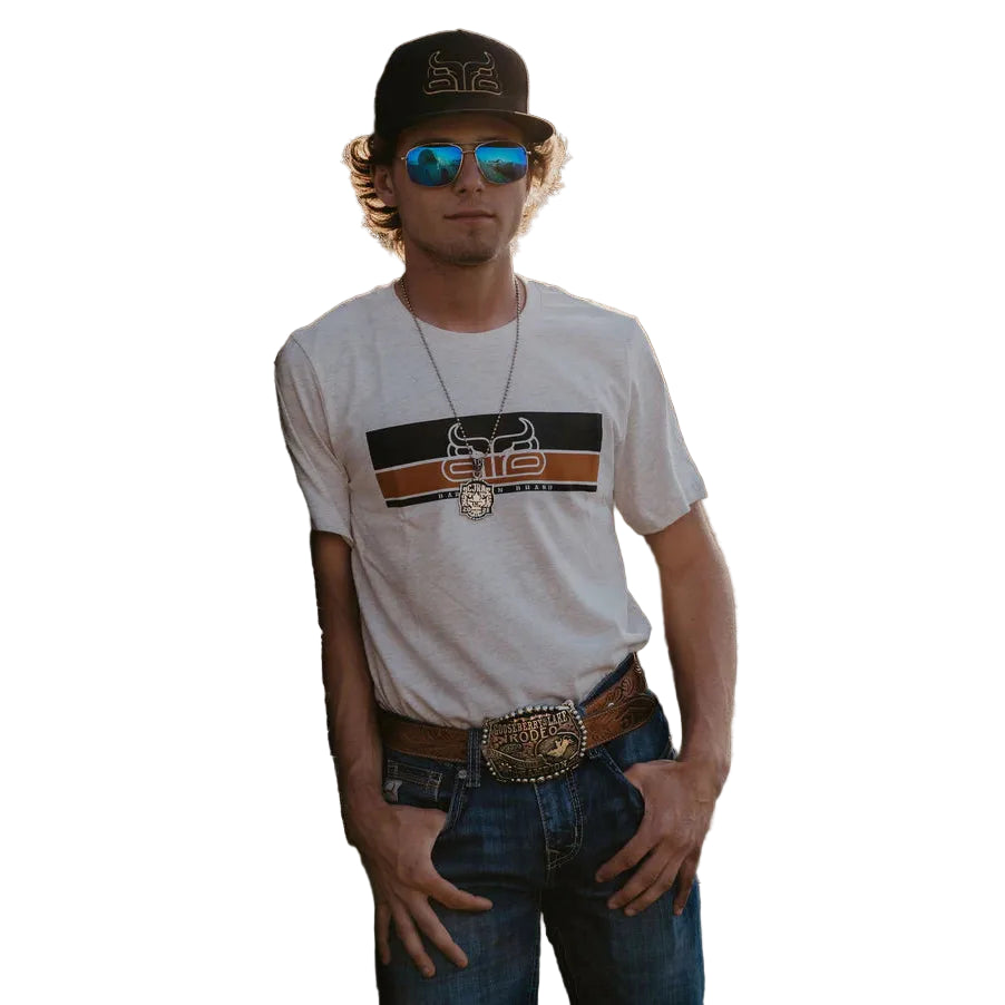 Baredown Brand Unisex Short Sleeve Tee Shirt- Heather White