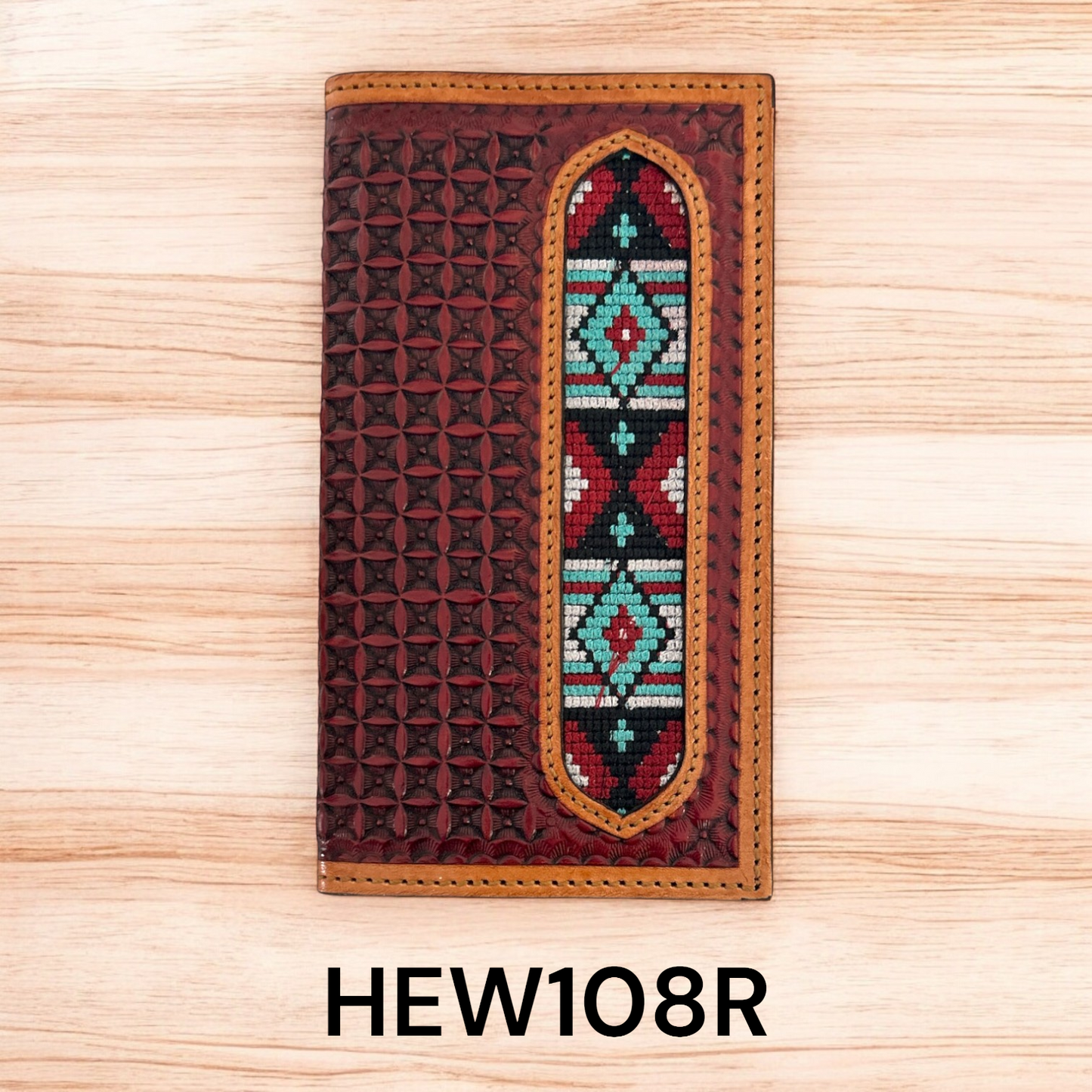 Twisted X Rodeo 2 Tone Windowed SW Embroidery Wallet