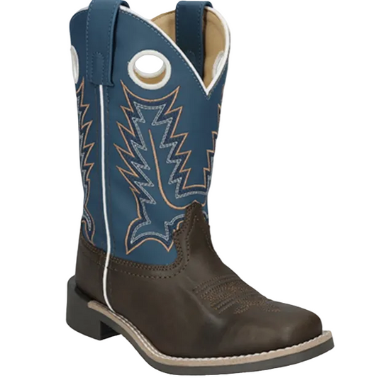 Smoky Mountain Boots Boy's El Paso Cowboy Boots-Brown/Blue - Irvine Tack & Western Wear