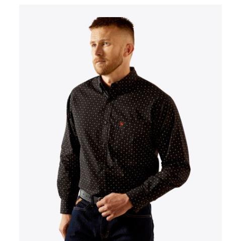 Ariat Men's Long Sleeve Westbrook Classic Fit Shirt- Black