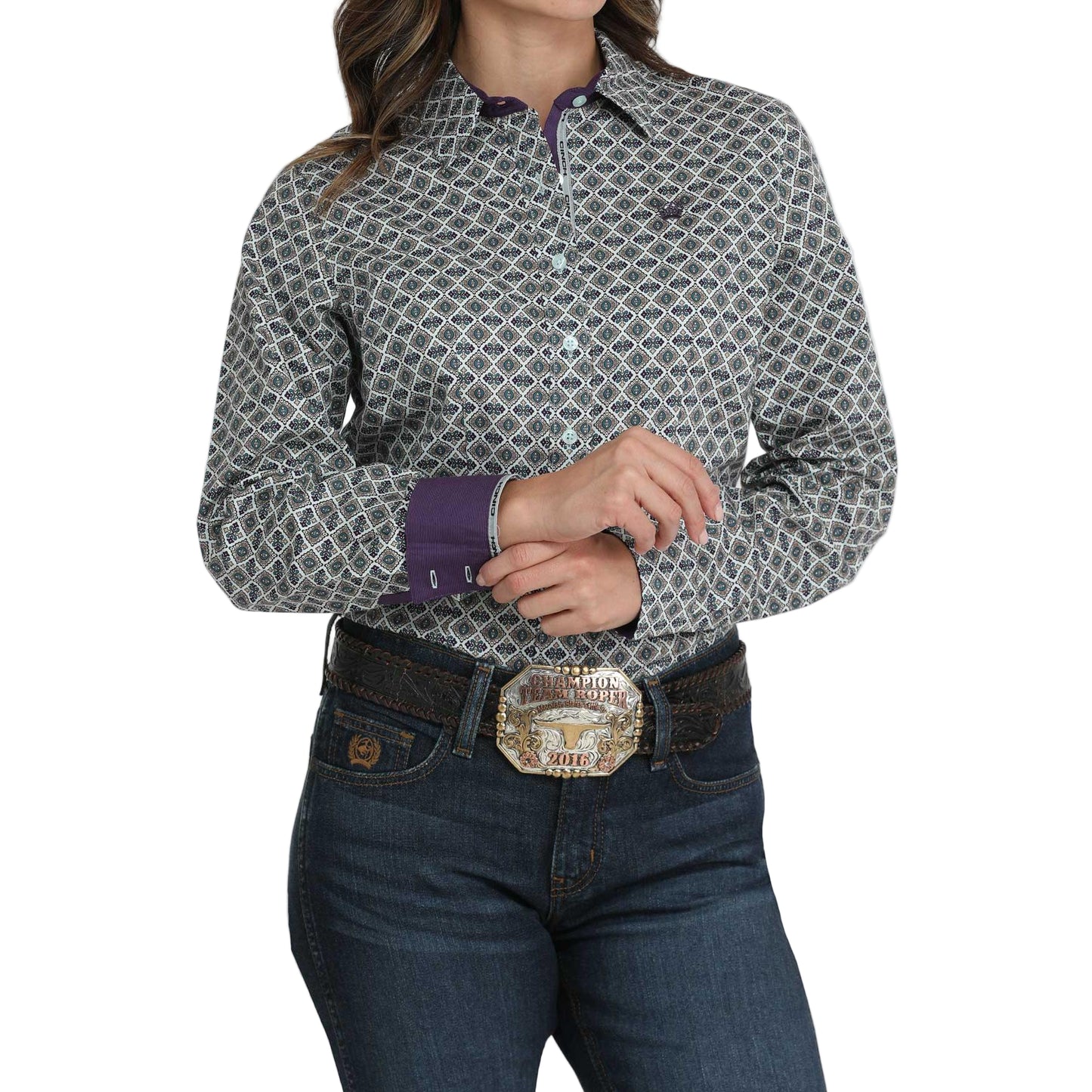 Cinch Women's Long Sleeve Print Western Shirt - Multi