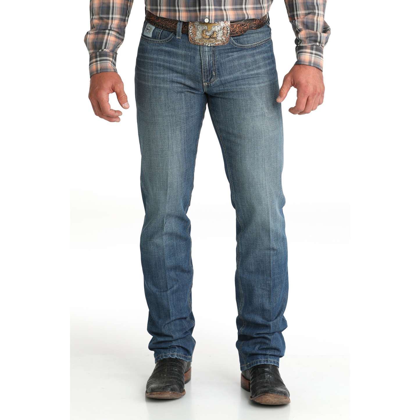 Cinch Men's Silver Label Indigo Jeans- Medium Stone