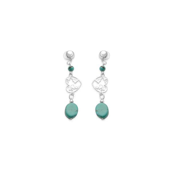 Myra Women's Rugged Heart Earrings