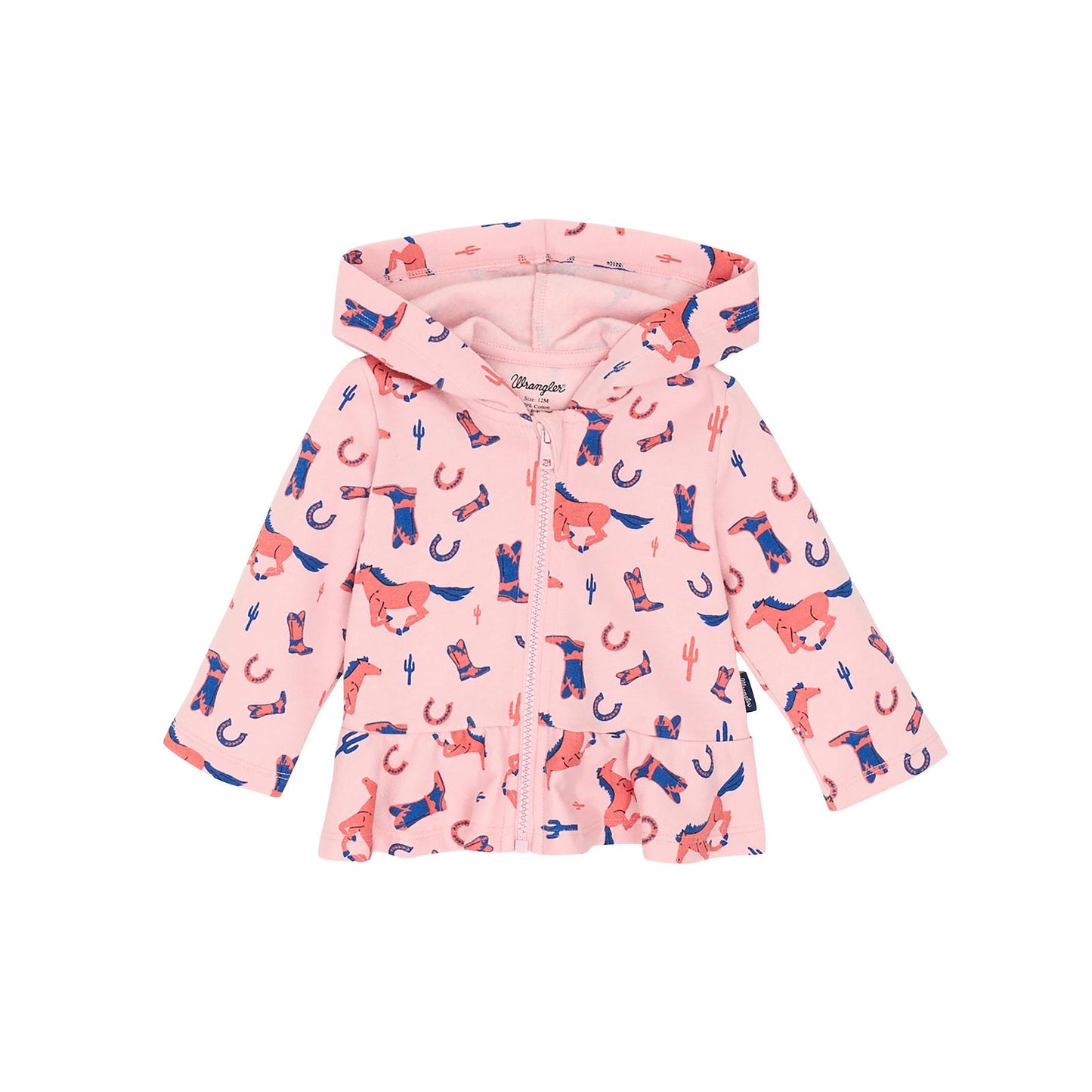 Wrangler Baby Girl's Fleece Full Zip Jacket- Pink - Irvine Tack & Western Wear