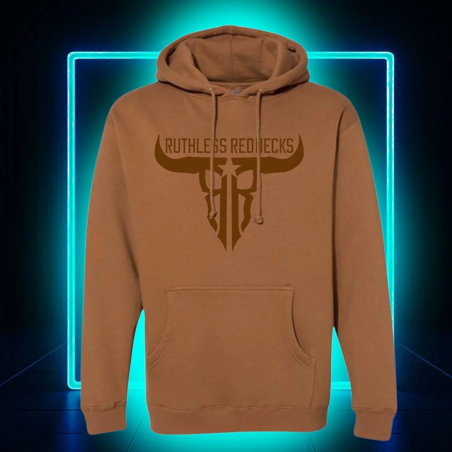 Ruthless Rednecks Raw Talent Heavyweight 10 oz Long Sleeve Hoodie- Sandstone