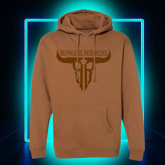 Ruthless Rednecks Raw Talent Heavyweight 10 oz Long Sleeve Hoodie- Sandstone