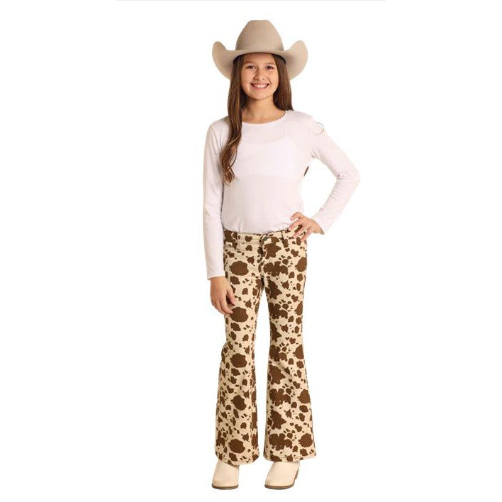 Rock & Roll Girl's Cowhide Button Flare Pant