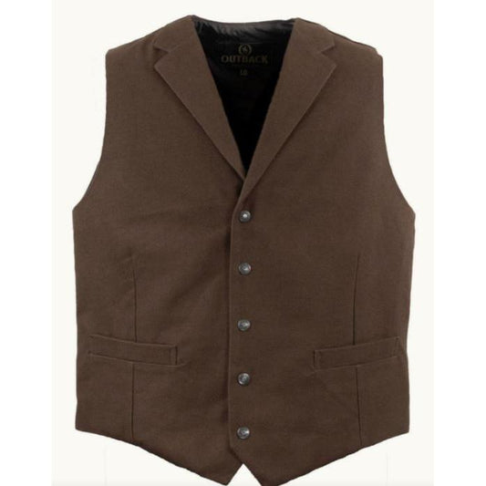 Outback Men's Jesse Canvas Vest-Multiple Colours