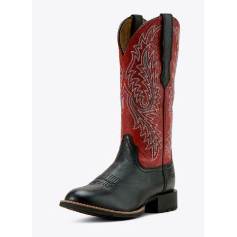 Ariat Women's Round Up W Toe- Black Deertan
