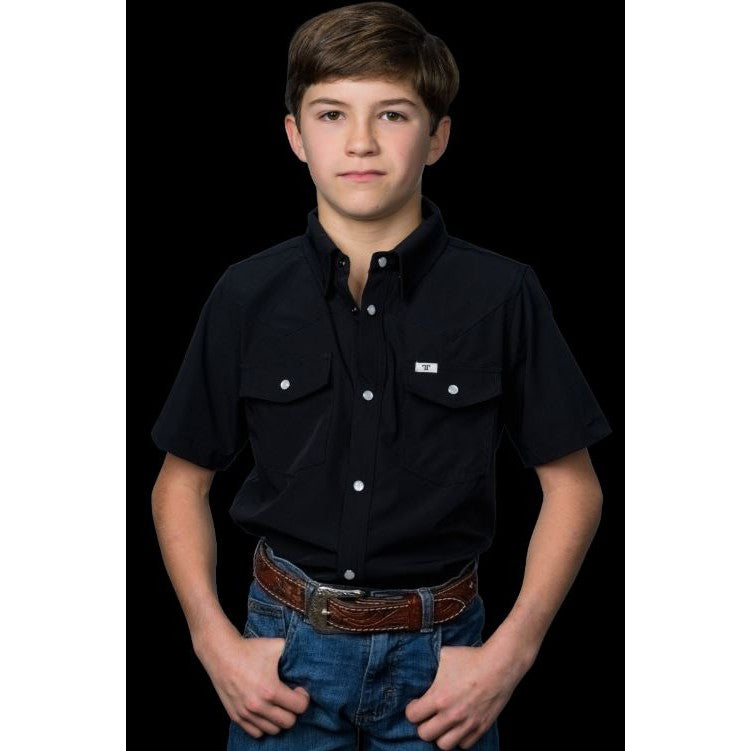 Ferrell Brand CORE Kid's Unisex Short Sleeve Snap Shirt- Multiple Colors