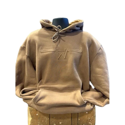 Hostile Western Unisex Long Sleeve Hoodie- Light Brown