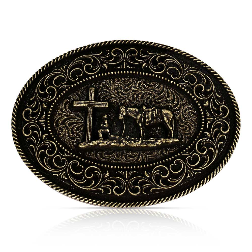 Montana Silversmiths Faith In Him Christin Cowboy Buckle