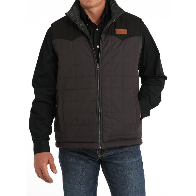 Cinch Men's Reversible Vest- Charcoal