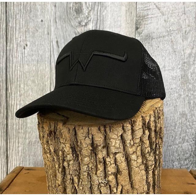 Hostile Western Curved Bill Snapback Cap - Black