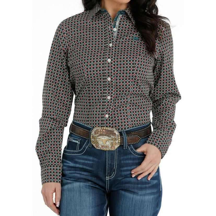 Cinch Women's  Long Sleeve Western Print Shirt- Multi