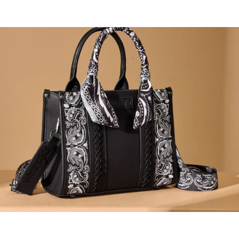 Wrangler Bandana Paisley Print Tote Crossbody- Multiple Colours - Irvine Tack & Western Wear