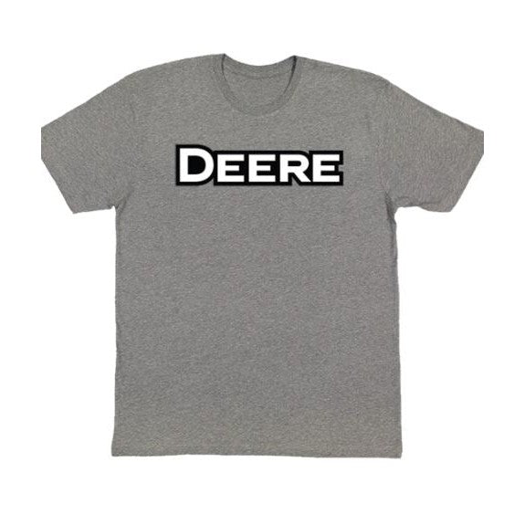 John Deere Deere Logo Short Sleeve  Tee Shirt - Charcoal Grey