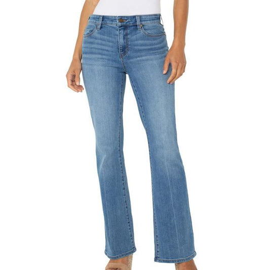 LiverpoolWomen's Midrise  Halifax Straight Leg Jean- Light Wash