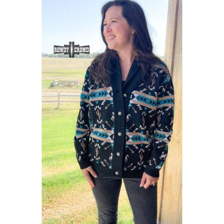 Rowdy Crowd Women's Long Sleeve Cattleman Cardigan-Multi