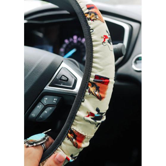 Front Porch Steering Wheel Cover - Assorted Colours - Irvine Tack &amp; Western Wear