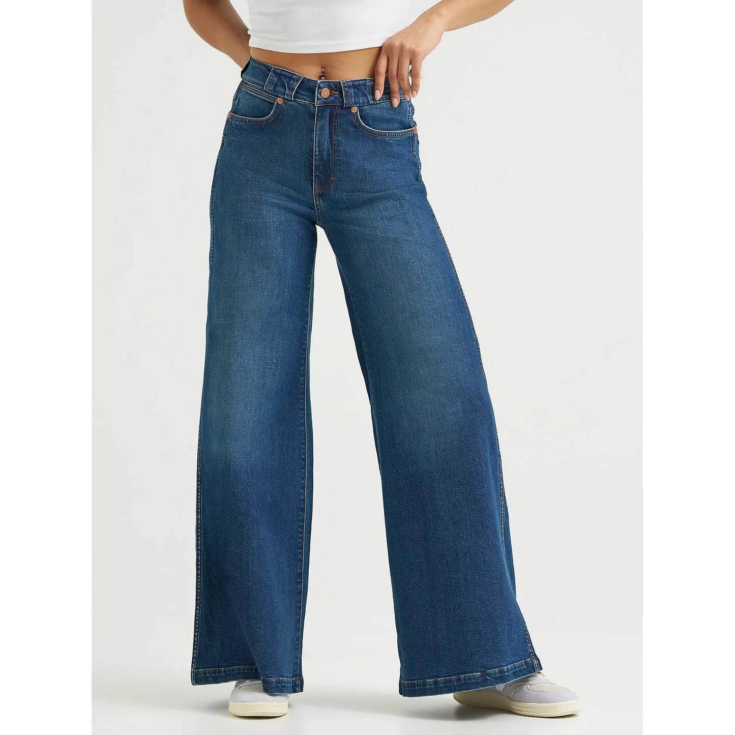 Wrangler Women's Wide Leg Highrise Rainbow Jean-Icon