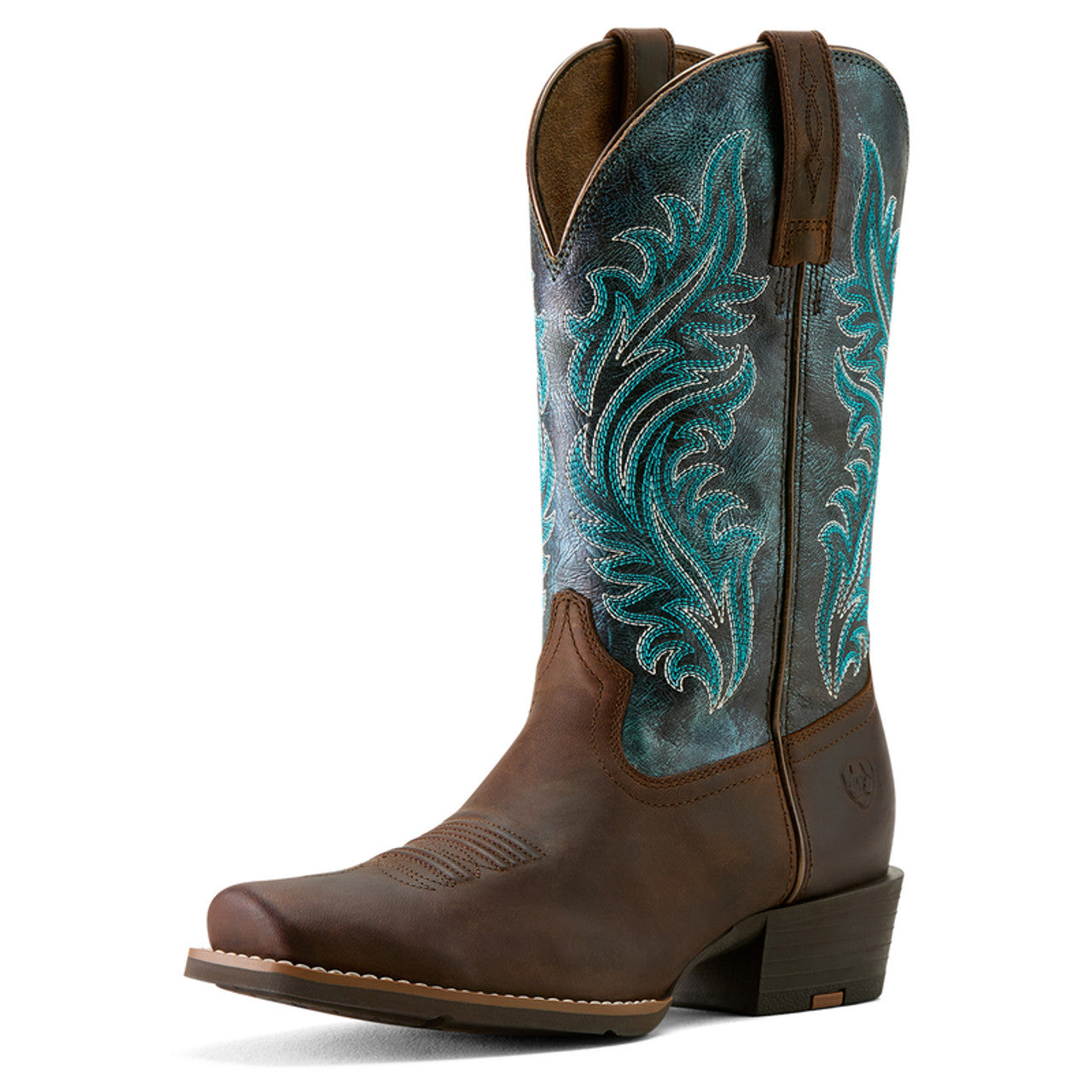 Ariat Round Up Narrow Cutter Toe Western Boots- Sassy Brown