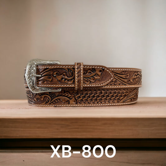 Twisted X Basketweave with Tooling Belt- Belt